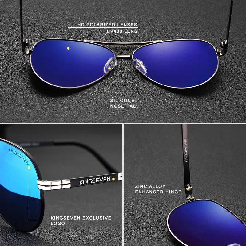 Lunettes de soleil KINGSEVEN pour hommes