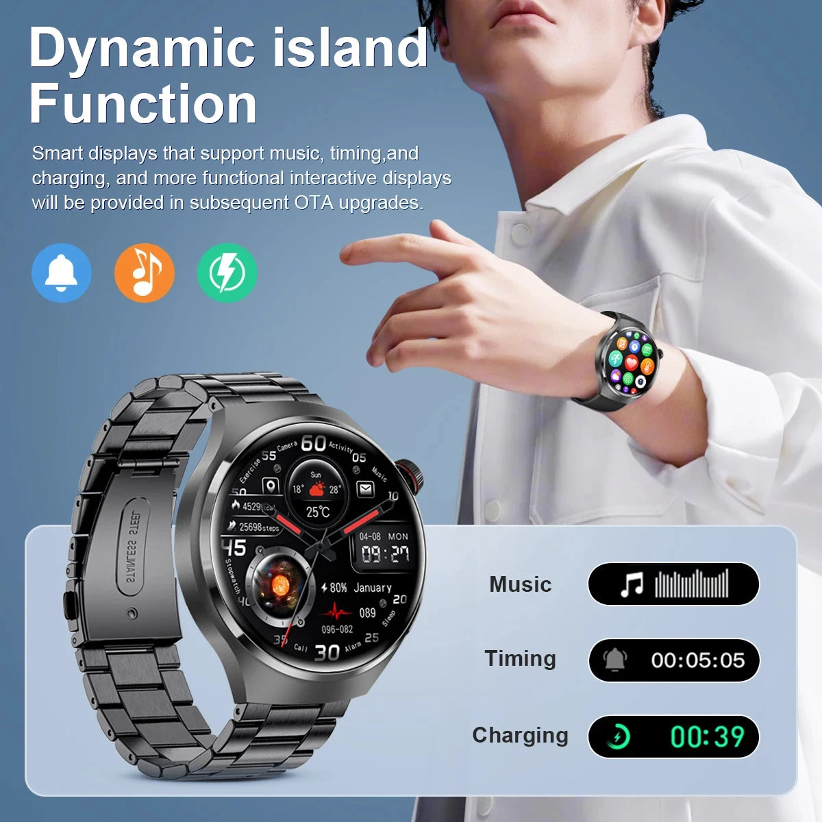 Montre intelligente GPS pour homme