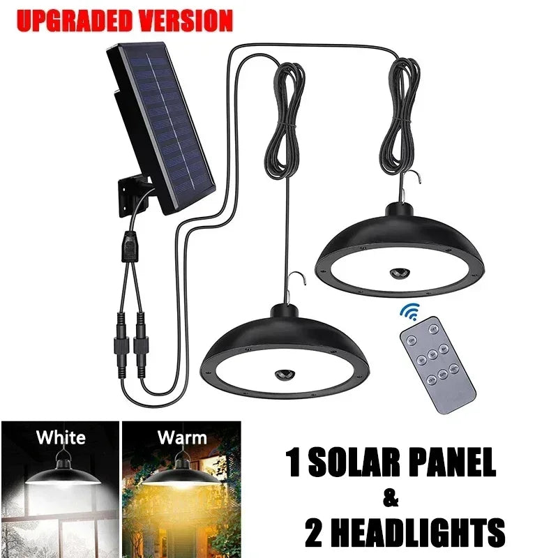 Luminaire Suspendu LED à Énergie Solaire avec Télécommande, étanche