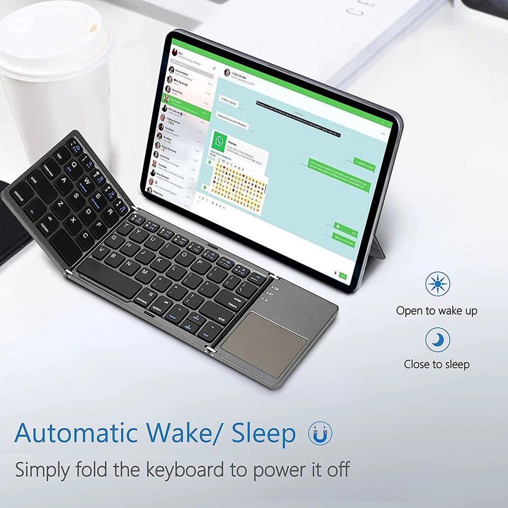 Clavier pliable sans fil Bluetooth pour, IOS, Android et Windows.