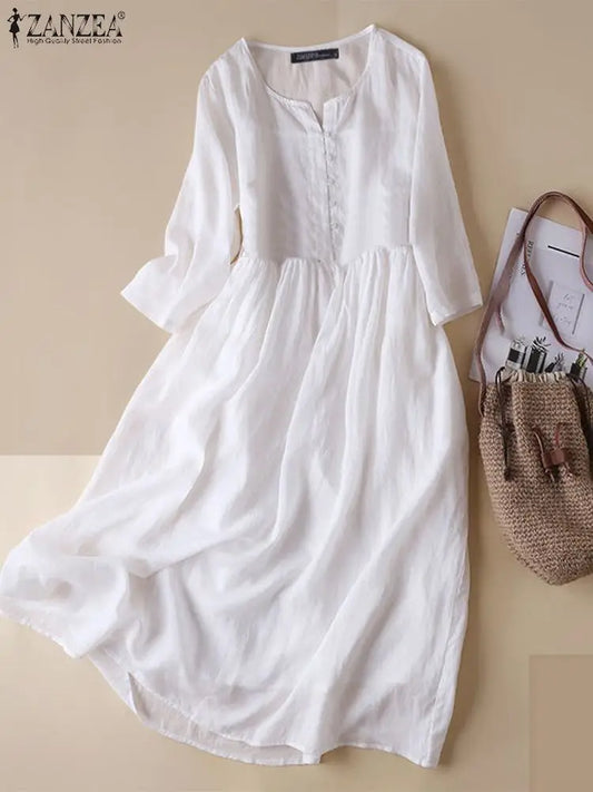 robe de plage ZANZEA en coton