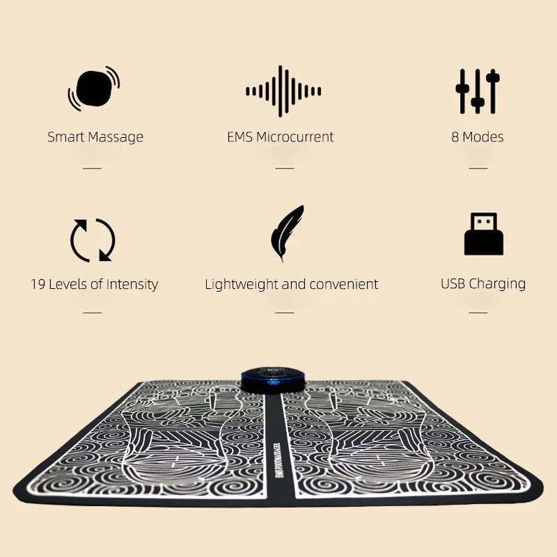 Tapis de massage EMS rechargeable.