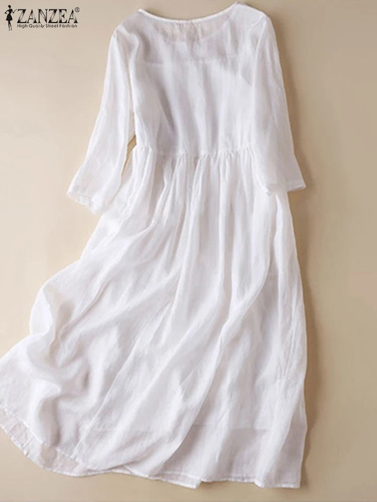 robe de plage ZANZEA en coton