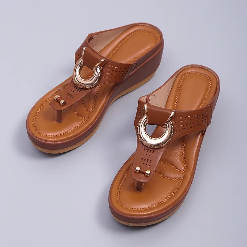 Chaussures d'été en cuir PU pour femmes