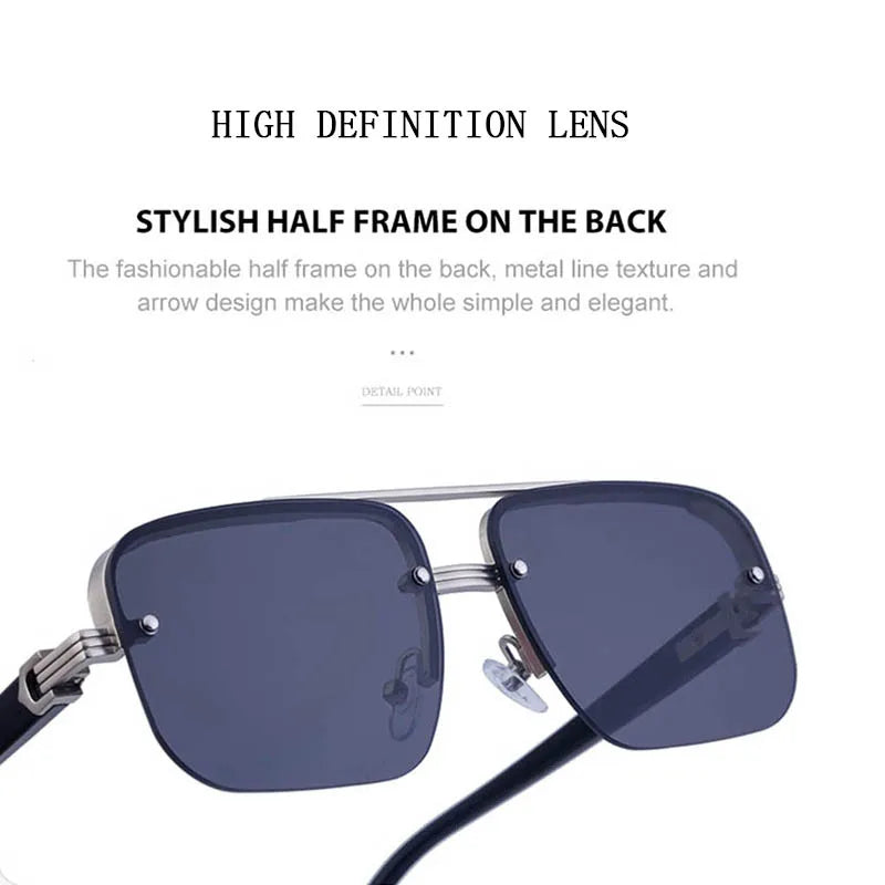 Lunettes de soleil pour Hommes et Femmes semi-rimless