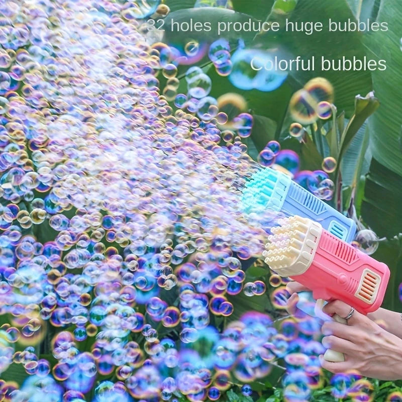 Pistolet à bulles électrique pour enfants de 32 trous
