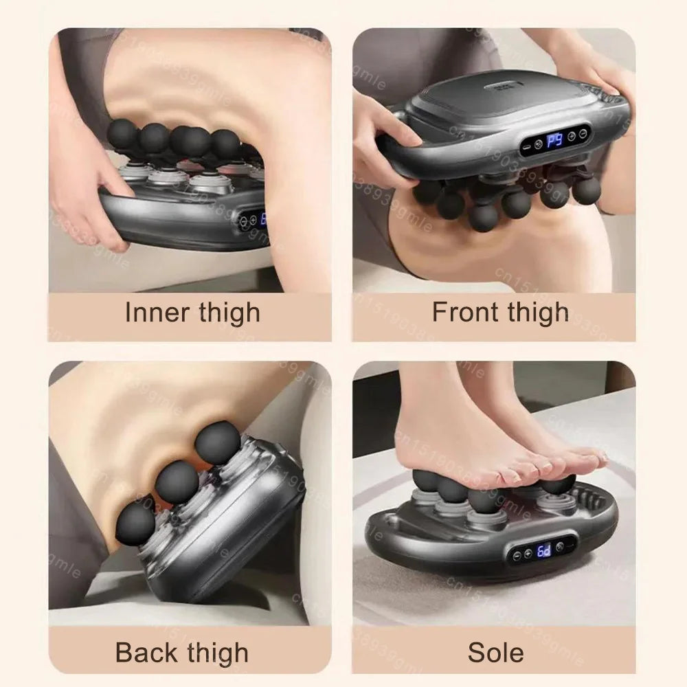 Fascia Gun électrique, équipé de 12/8 têtes interchangeables pour un massage ciblé et efficace