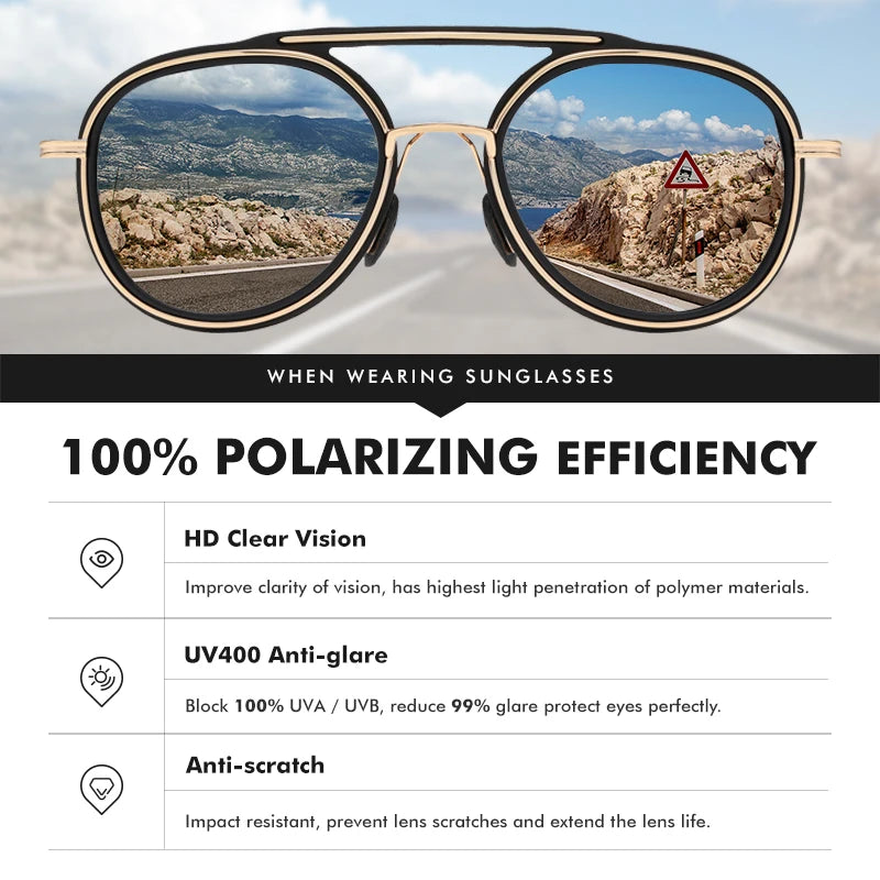 Lunettes de soleil LM UV400 avec des verres polarisés