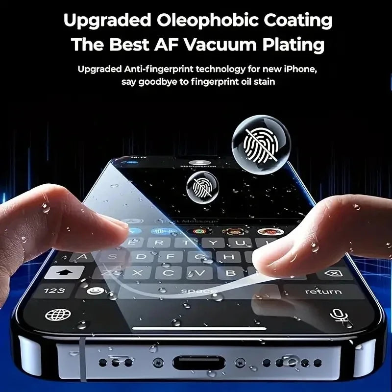 Protecteurs d'écran en verre trempé pour iPhone offrent une protection contre les espions 2PCS