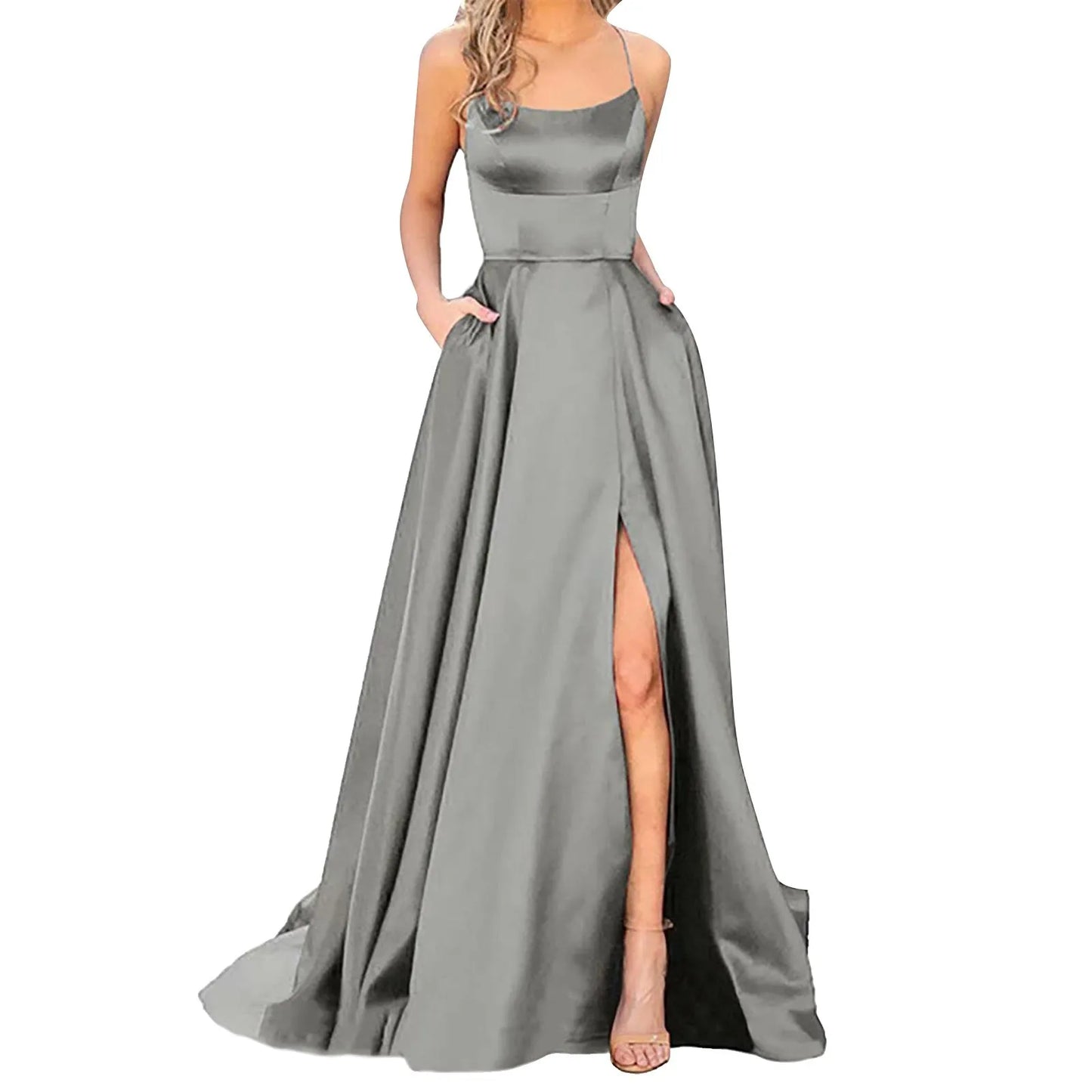 Robe de Soirée Longue en Satin