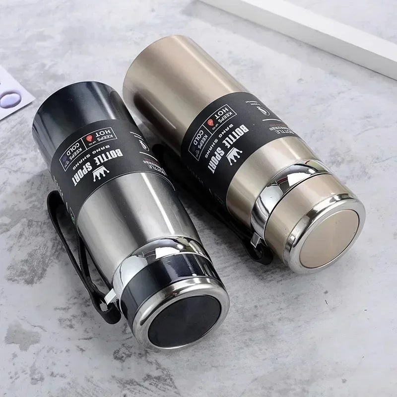 Gardez vos boissons chaudes ou froides pendant des heures avec la Thermos en acier inoxydable