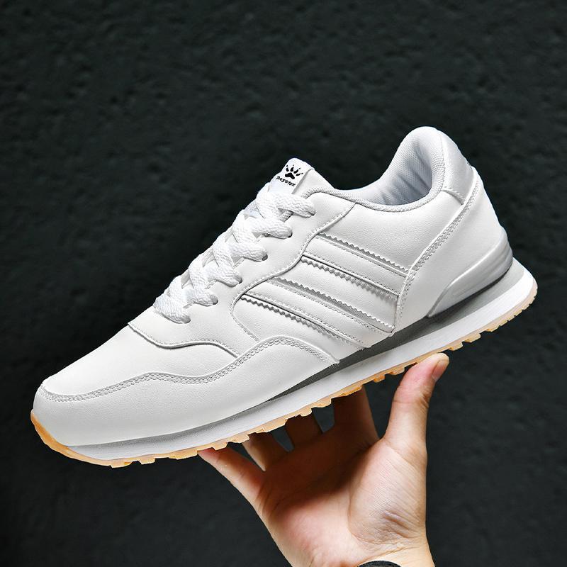 Chaussures de sport de course décontractées et légères pour hommes en cuir