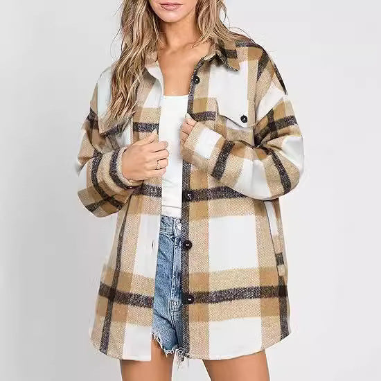 Veste pour femmes à motif écossais