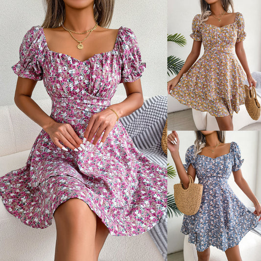 Robe à manches courtes pour femmes