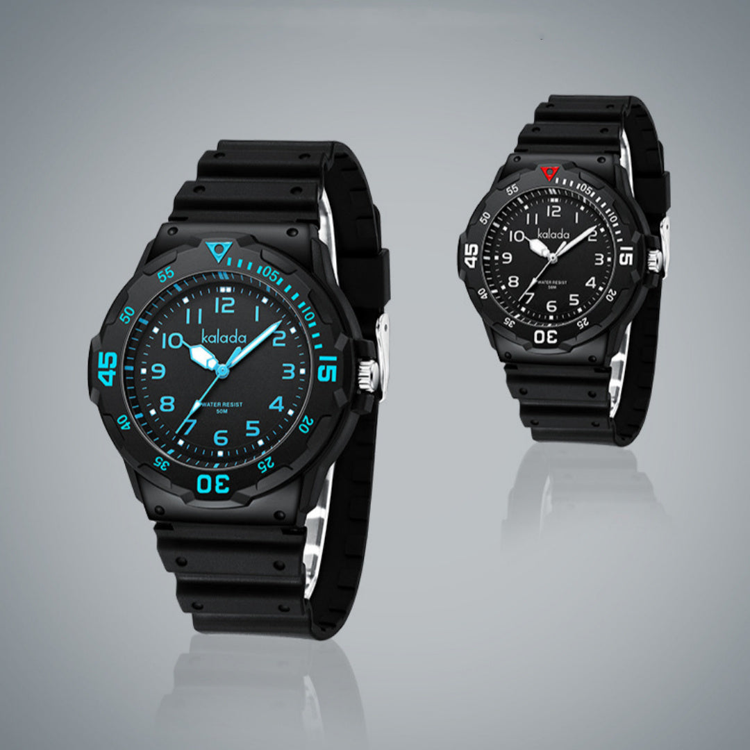 Montre quartz lumineuse sportive pour hommes