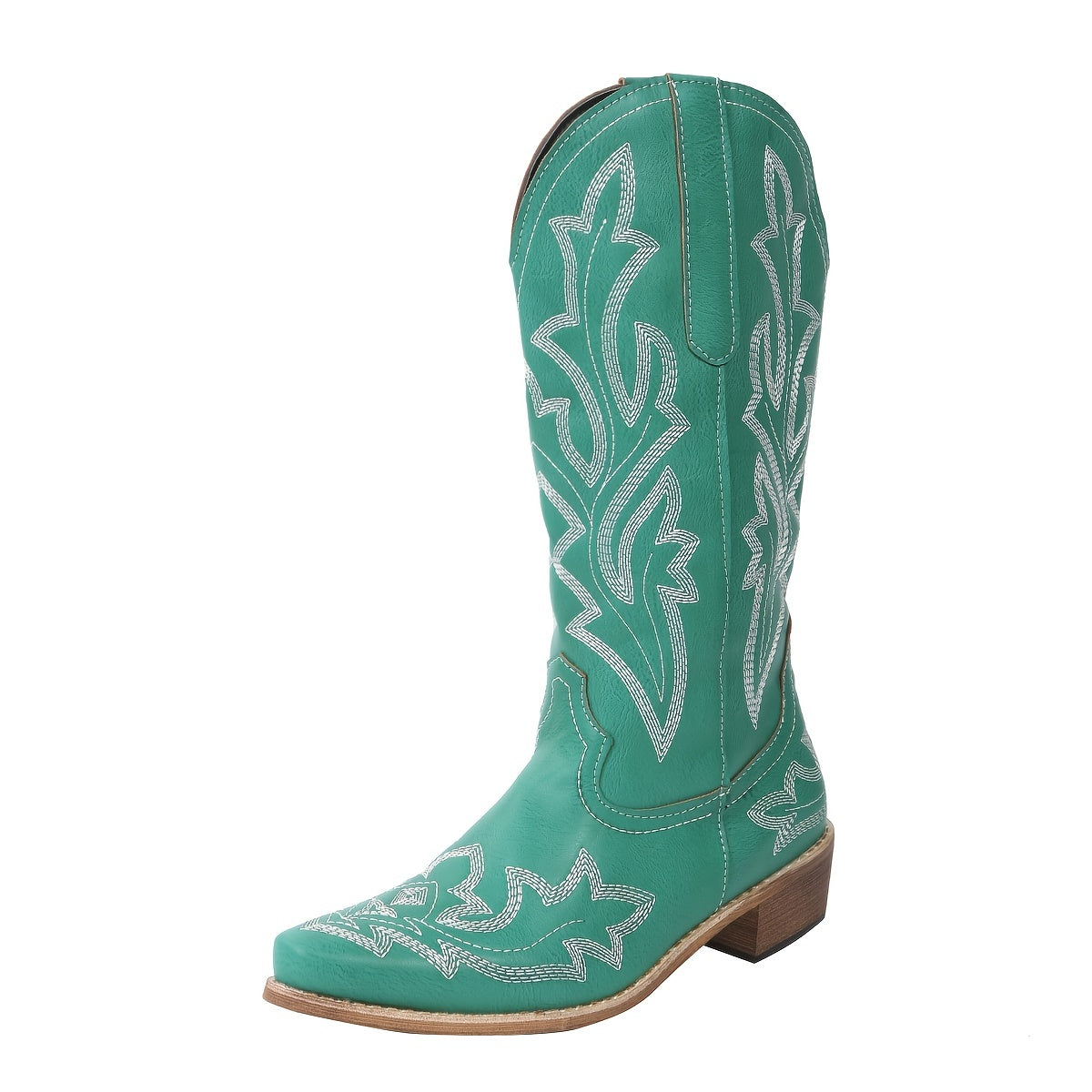 Bottes cowgirl rétro à tige mi-mollet