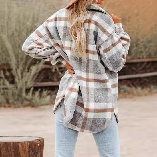 Veste pour femmes à motif écossais