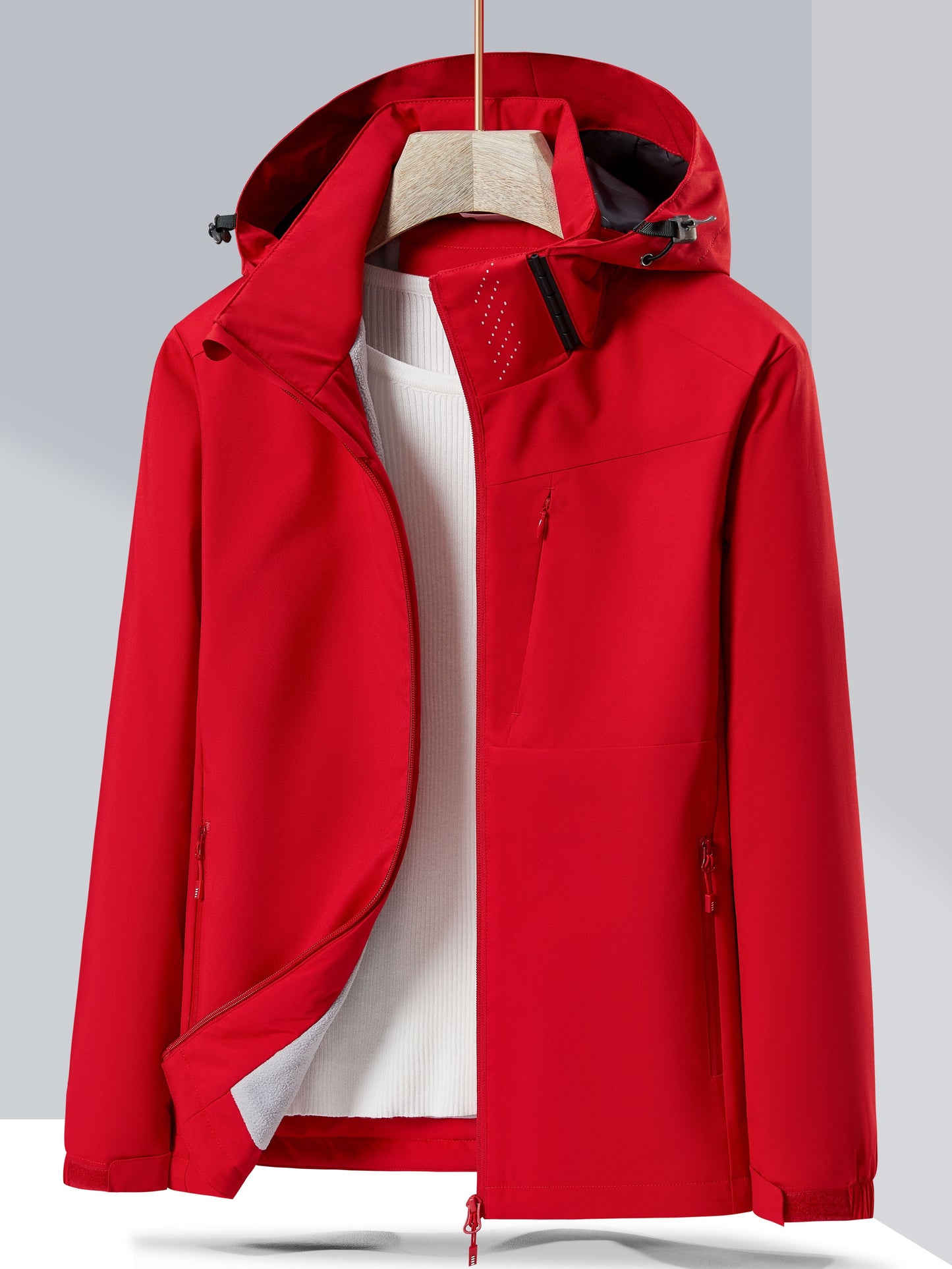 Veste pour femmes, doublure en polaire chaude et matière coupe-ven