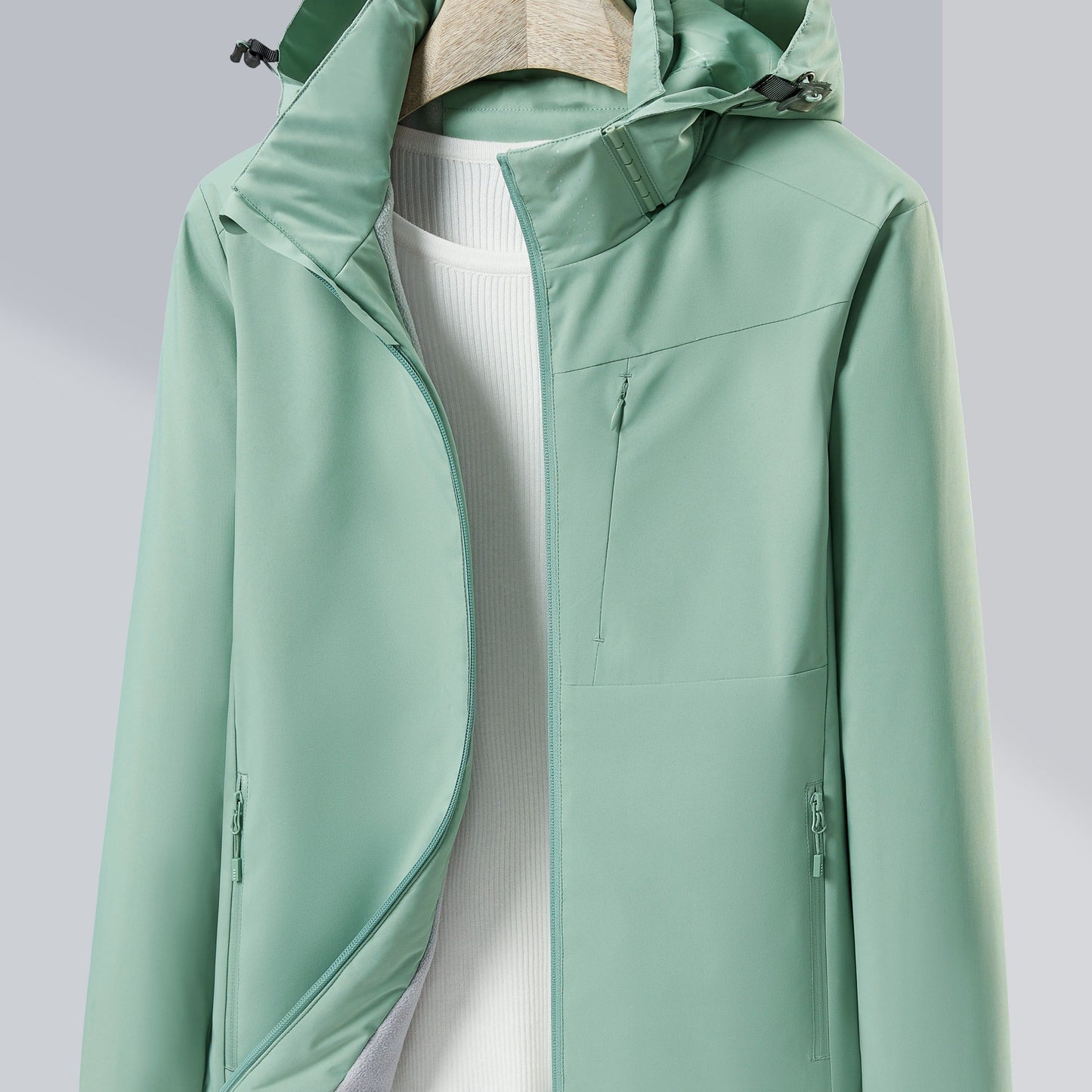 Veste pour femmes, doublure en polaire chaude et matière coupe-ven