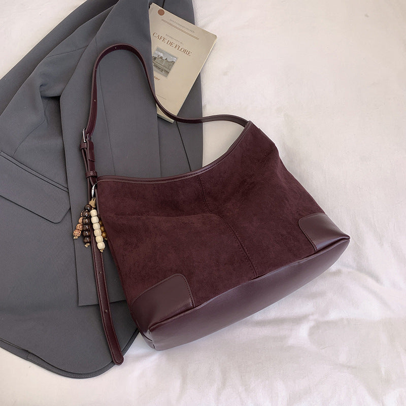 Sac à bandoulière en suédé pour femmes