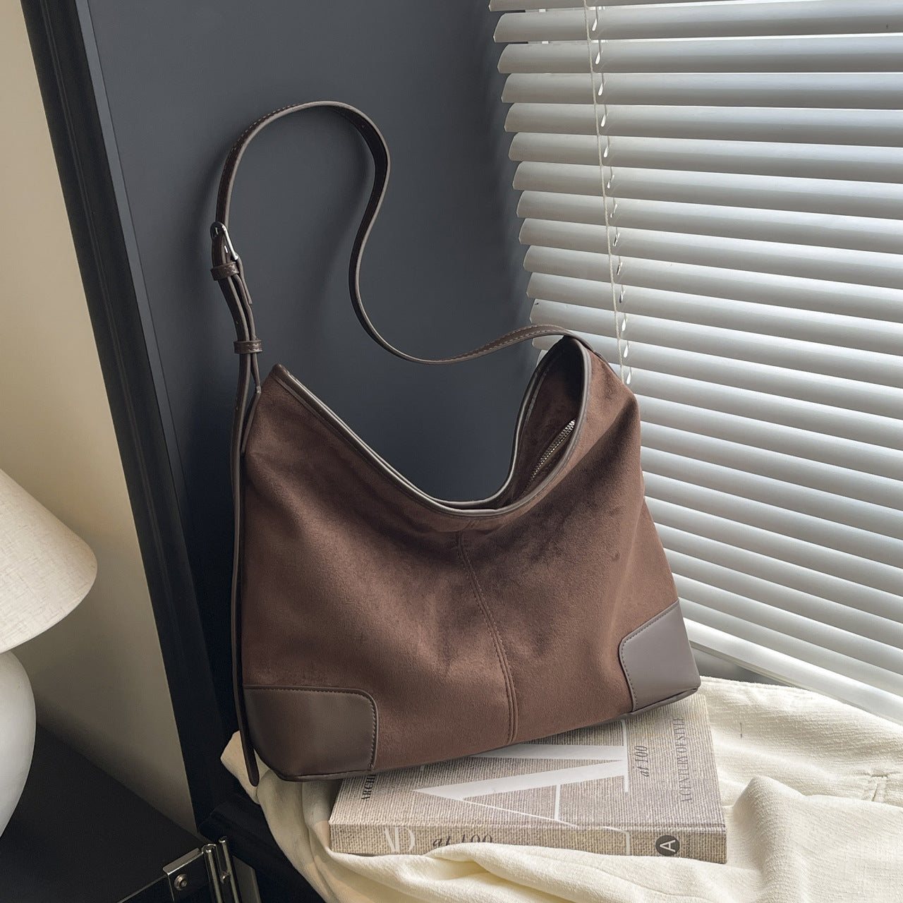 Sac à bandoulière en suédé pour femmes
