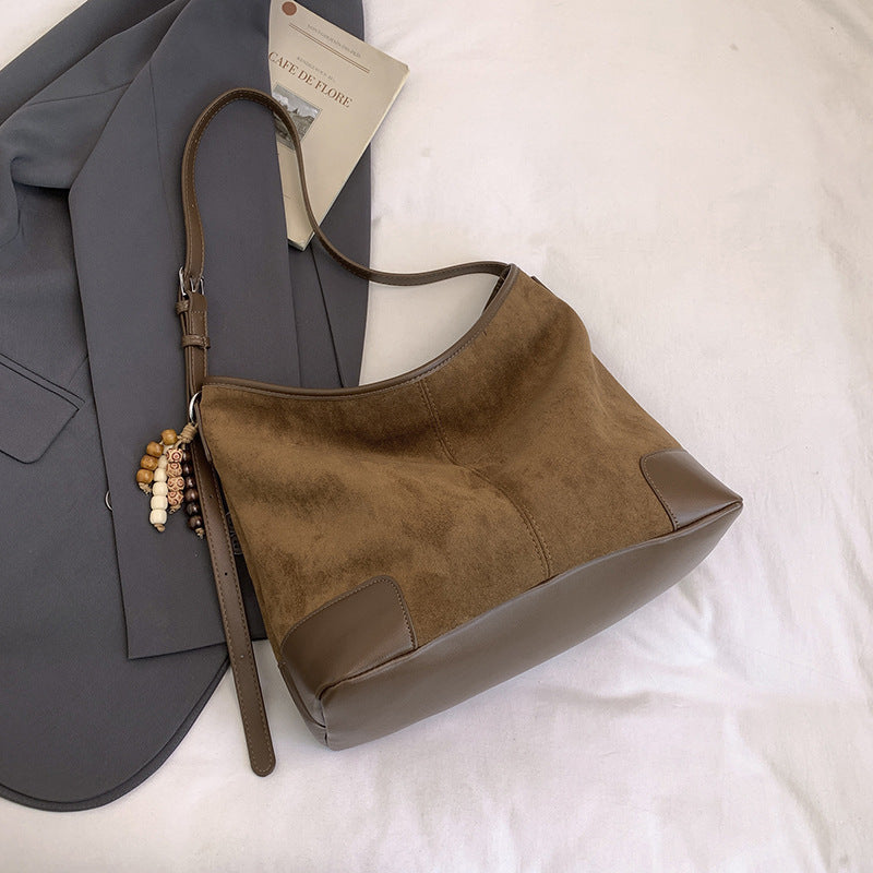 Sac à bandoulière en suédé pour femmes