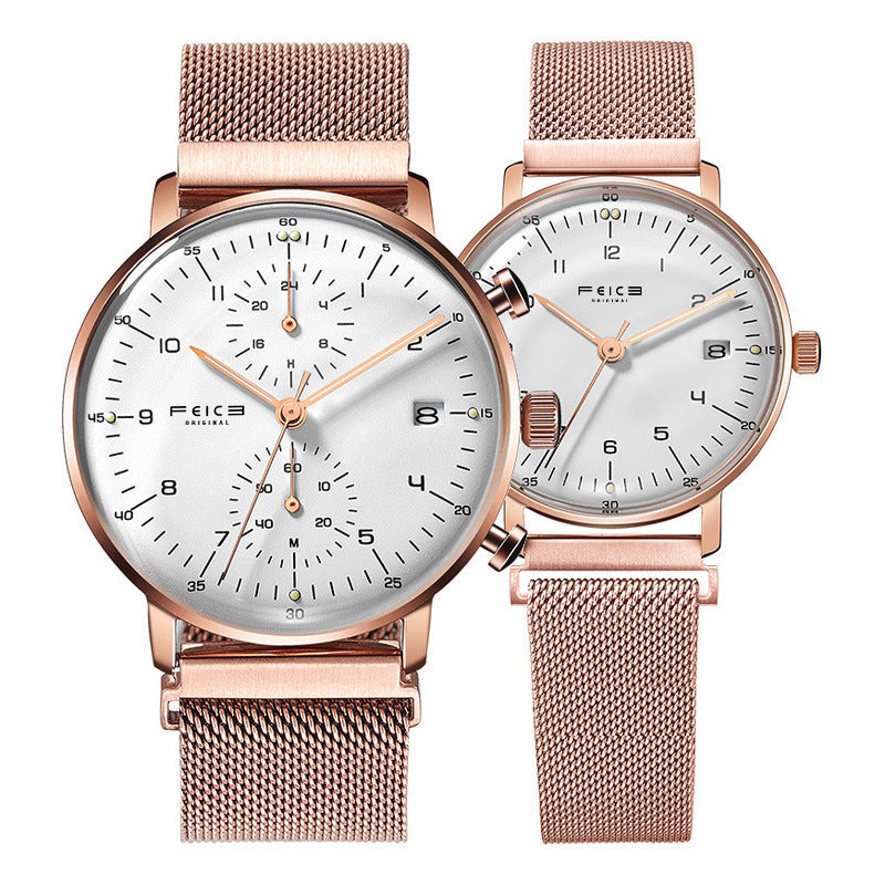 Montre à ceinture étanche simple à la mode pour hommes et femmes
