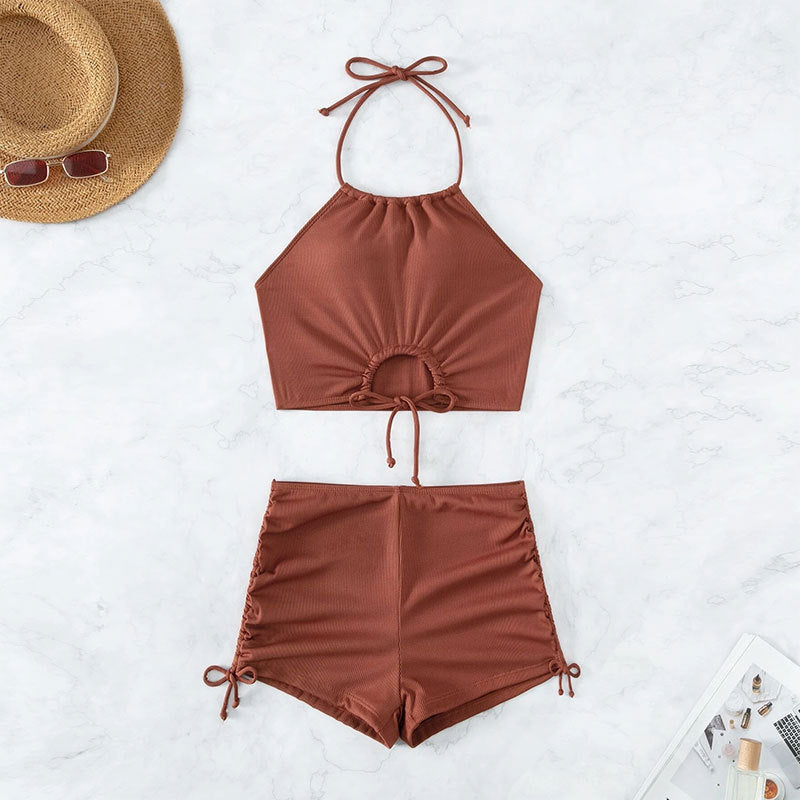Maillot de bain avec cordon pour femmes