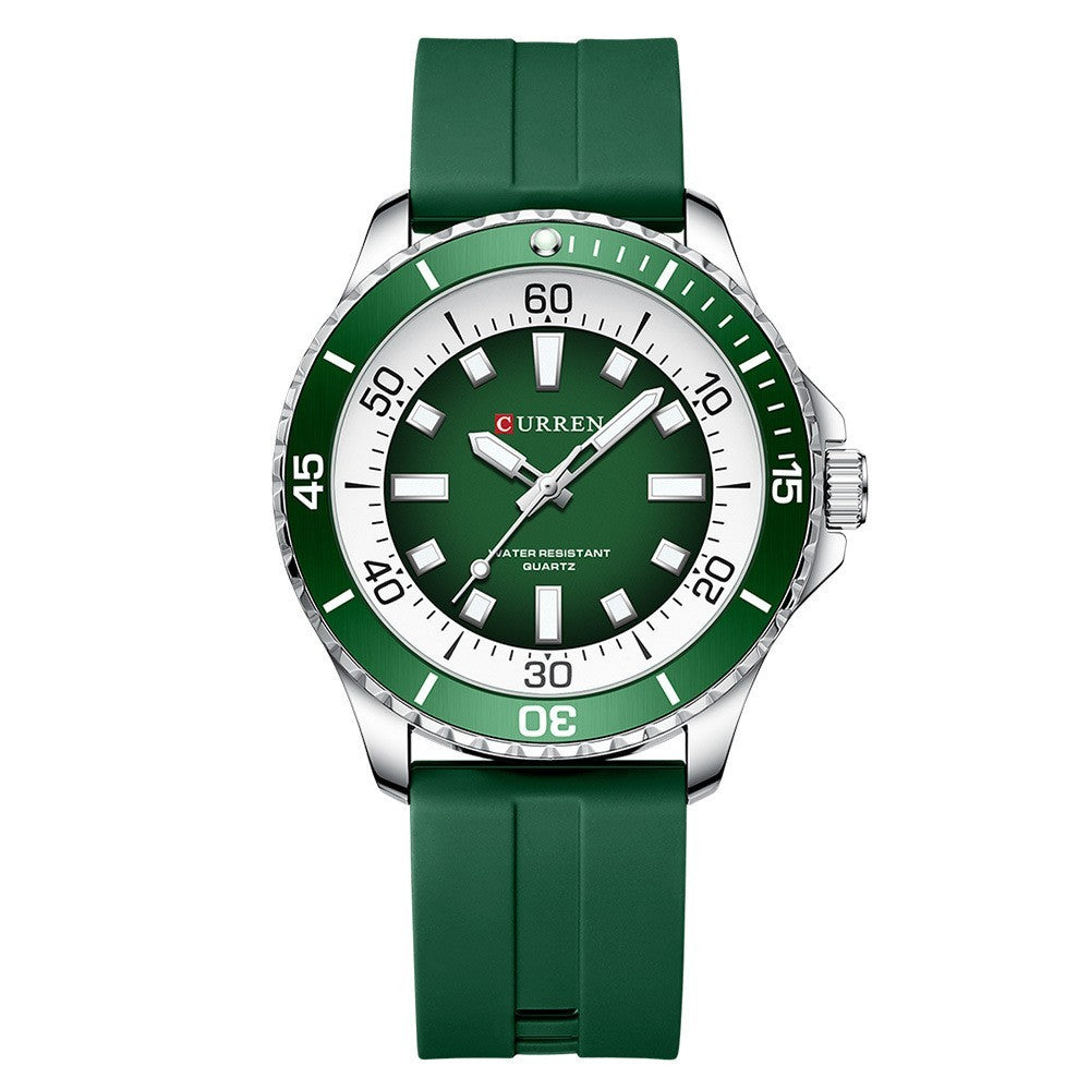 Montre à quartz simple à grand cadran pour hommes