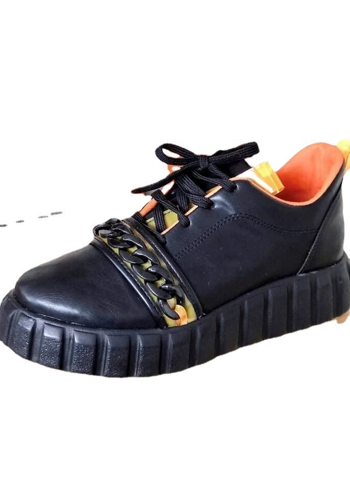 Chaussures décontractées à lacets en toile pour femmes