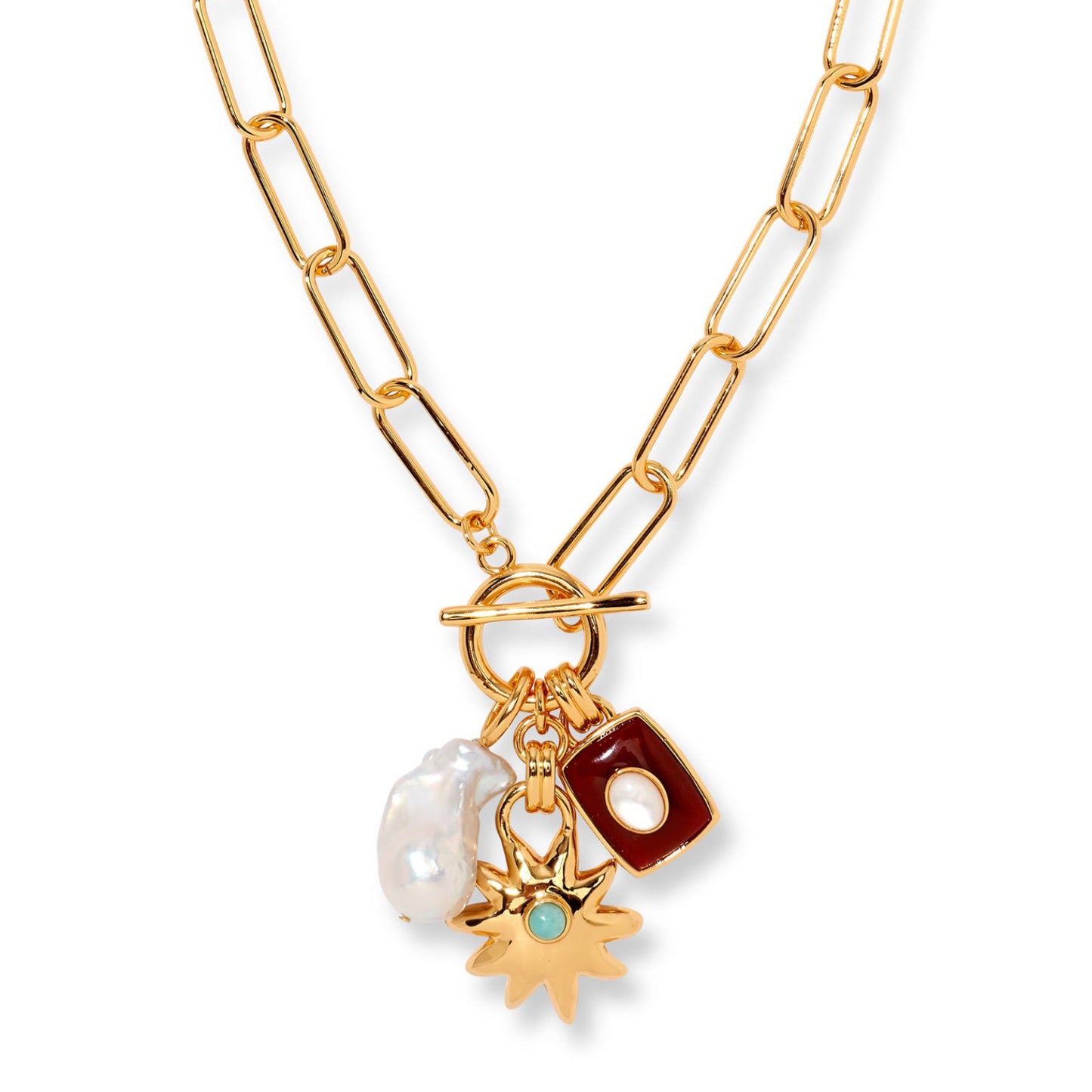 Collier multi-pendentif aux couleurs européennes