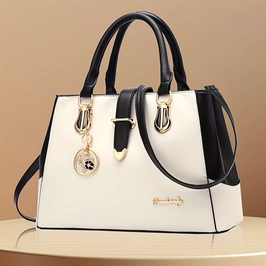 Sac pour femmes allie style et fonctionnalité avec ses doubles poignées et son design épuré.