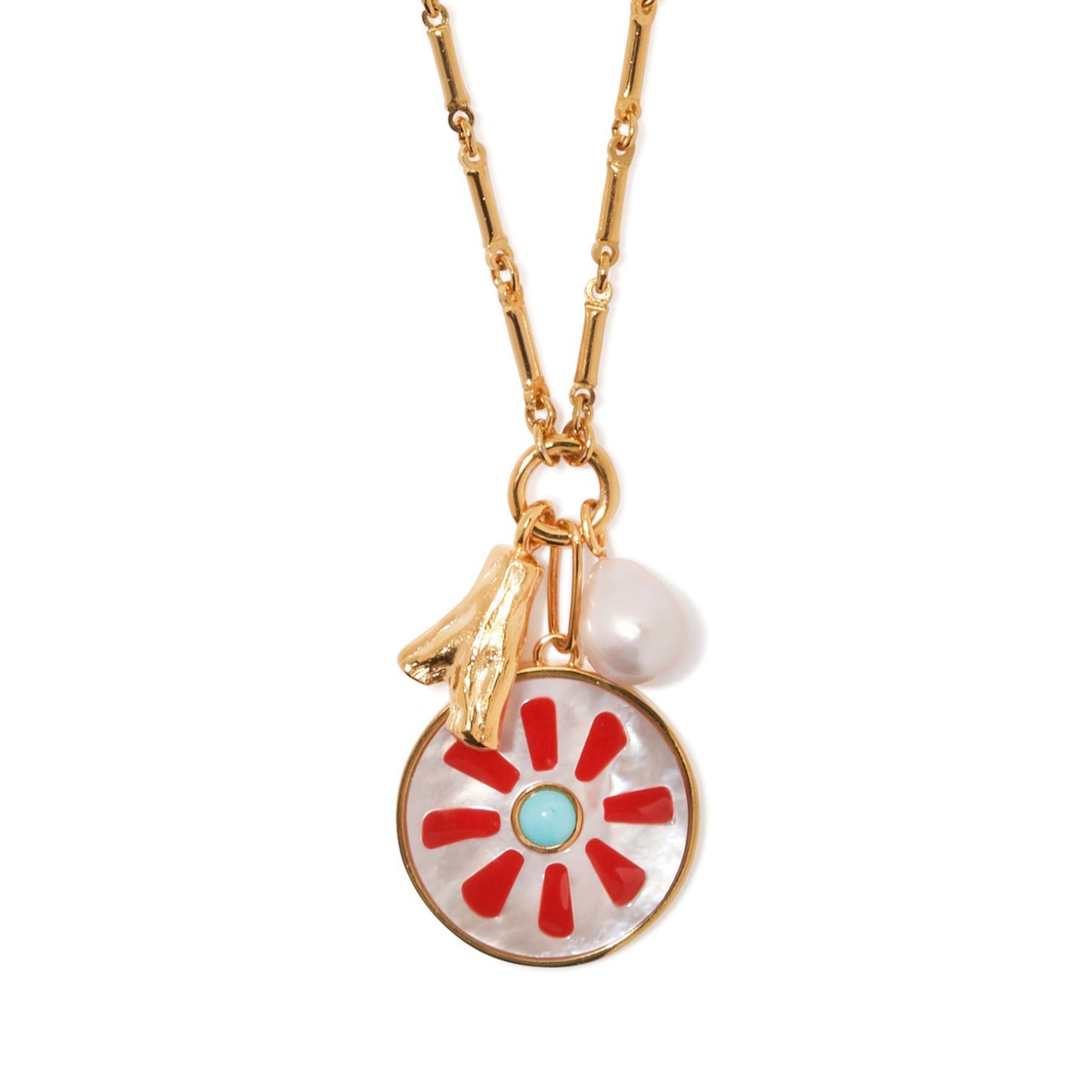 Collier multi-pendentif aux couleurs européennes