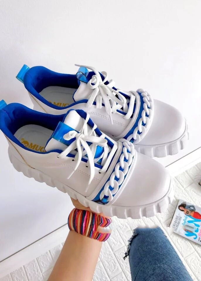 Chaussures décontractées à lacets en toile pour femmes