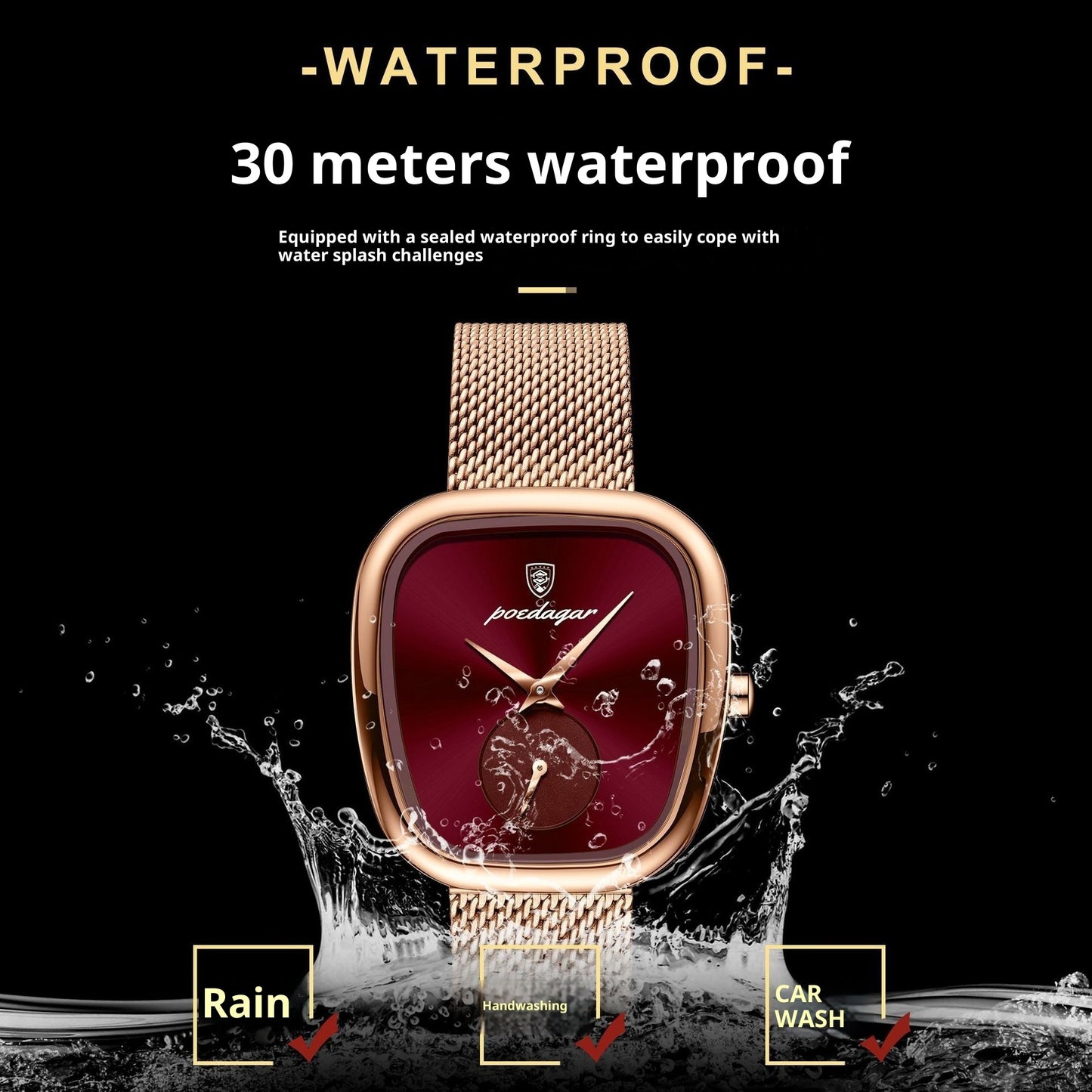 Montre élégante de style coréen avec design waterproof haute performance