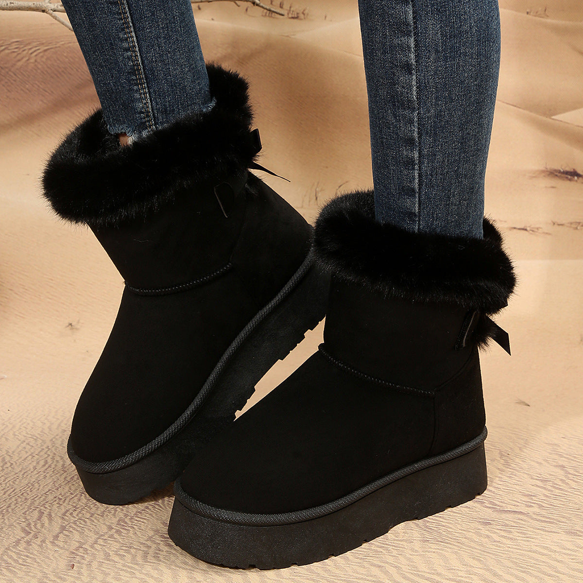 Bottes de neige à semelles épaisses