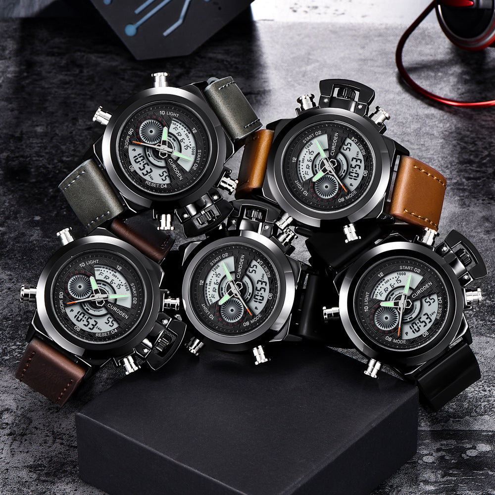 Montre de sport pour hommes, élégante dotée d'un double affichage pour un suivi optimal de vos activités