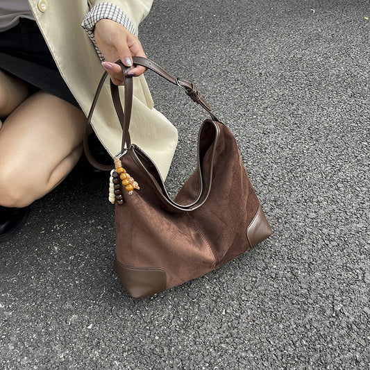 Sac à bandoulière en suédé pour femmes