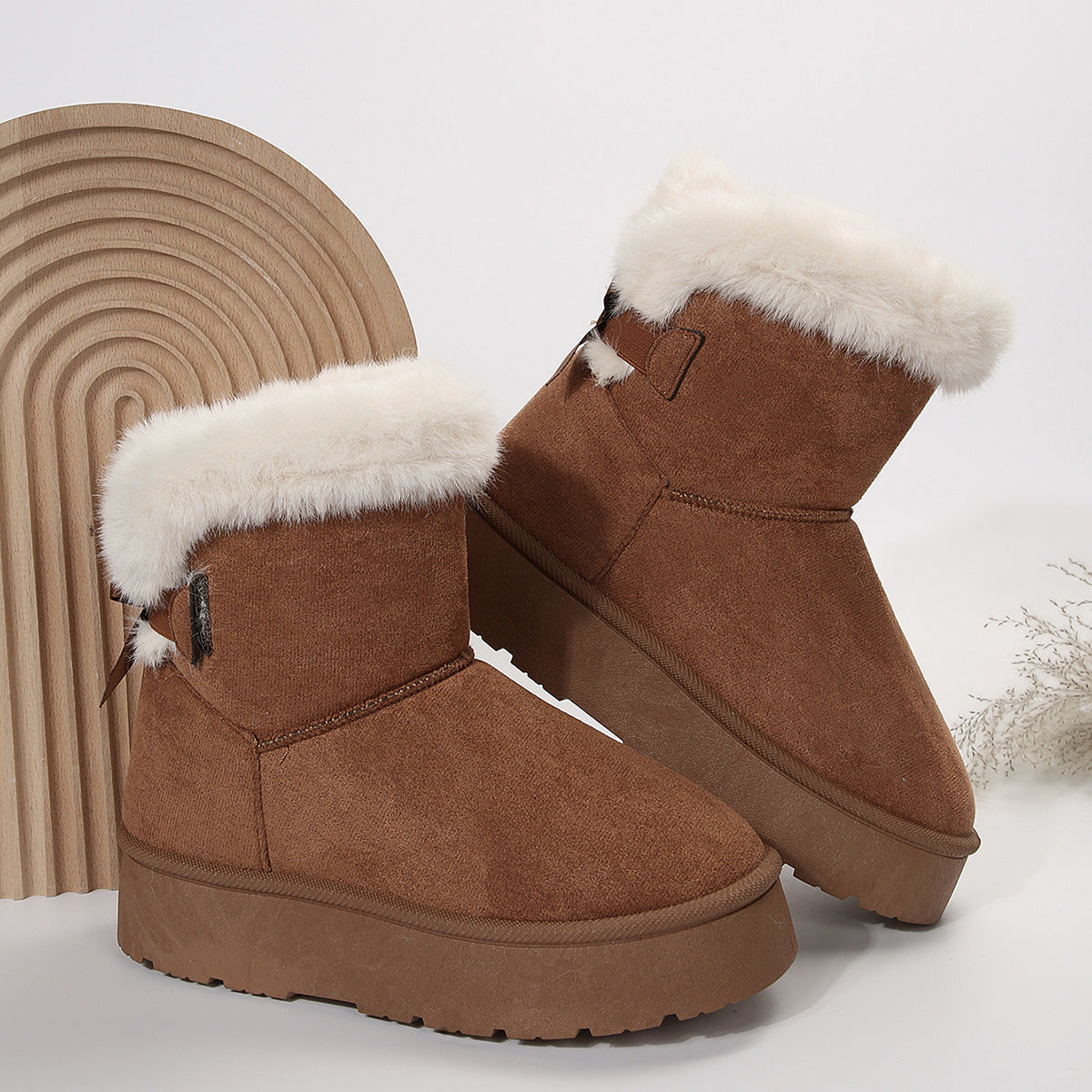 Bottes de neige à semelles épaisses