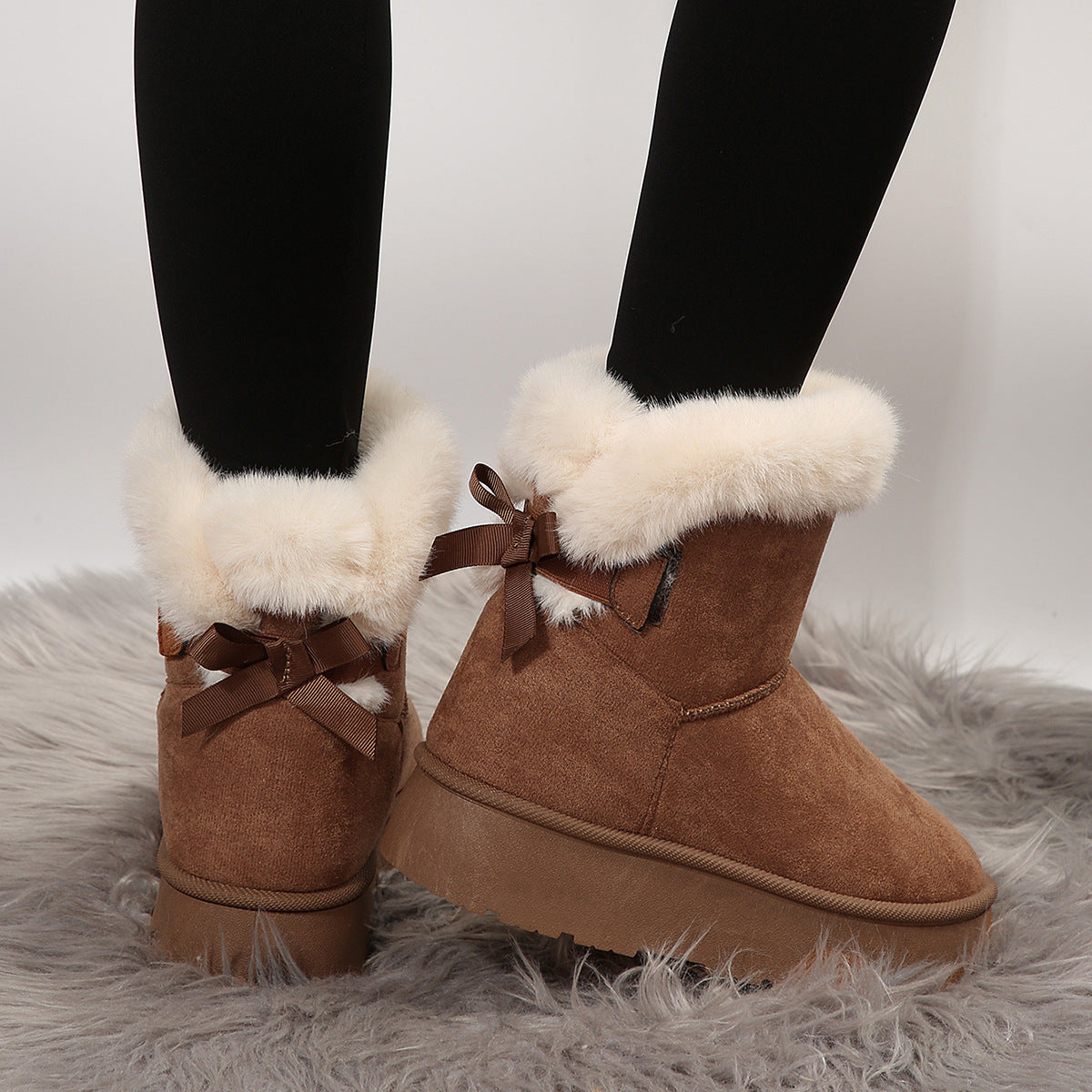Bottes de neige à semelles épaisses