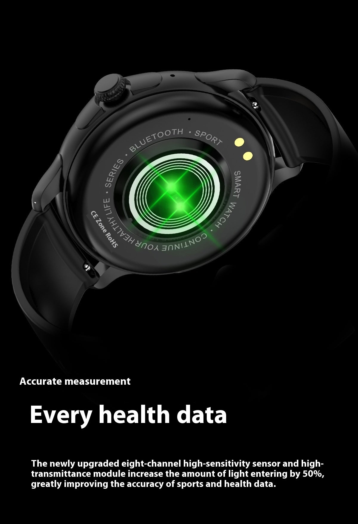 Montre de sport étanche pour surveillance de la glycémie Smart Call Bluetooth Hk49, fréquence cardiaque, surveillance de la glycémie