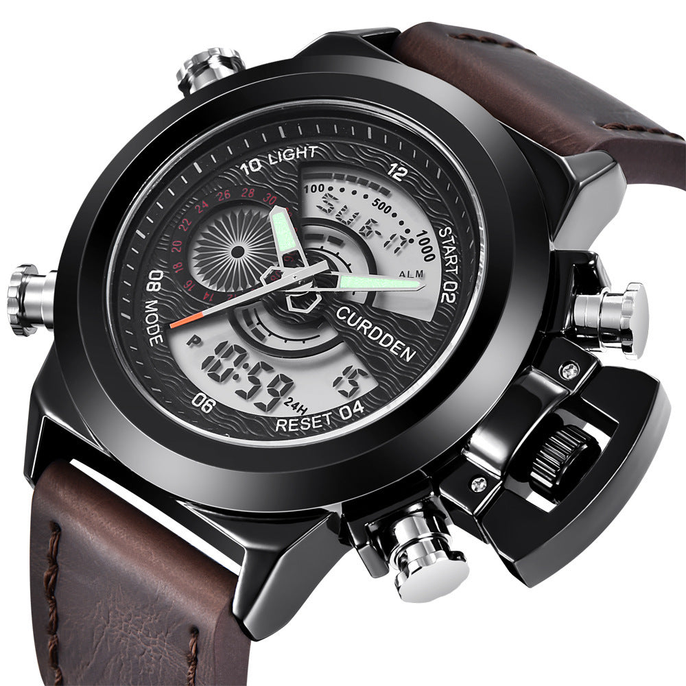 Montre de sport pour hommes, élégante dotée d'un double affichage pour un suivi optimal de vos activités
