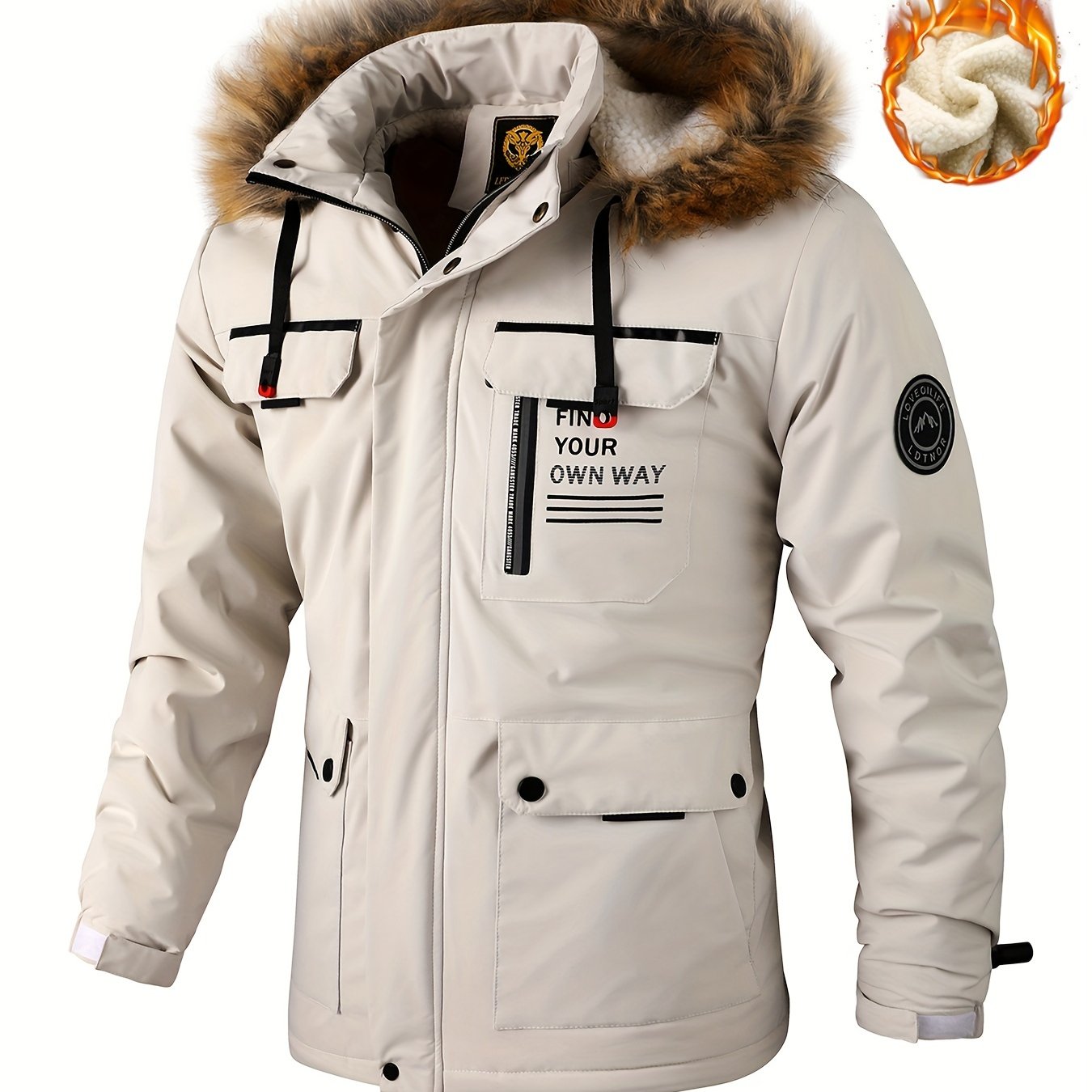 Veste coupe-vent d'hiver pour hommes