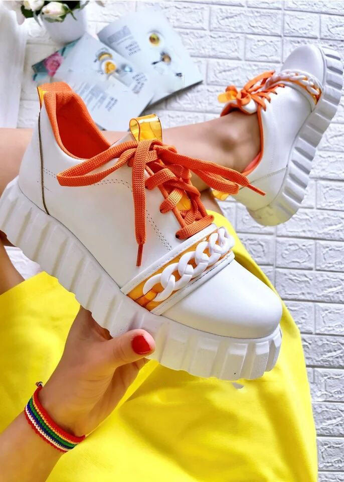 Chaussures décontractées à lacets en toile pour femmes