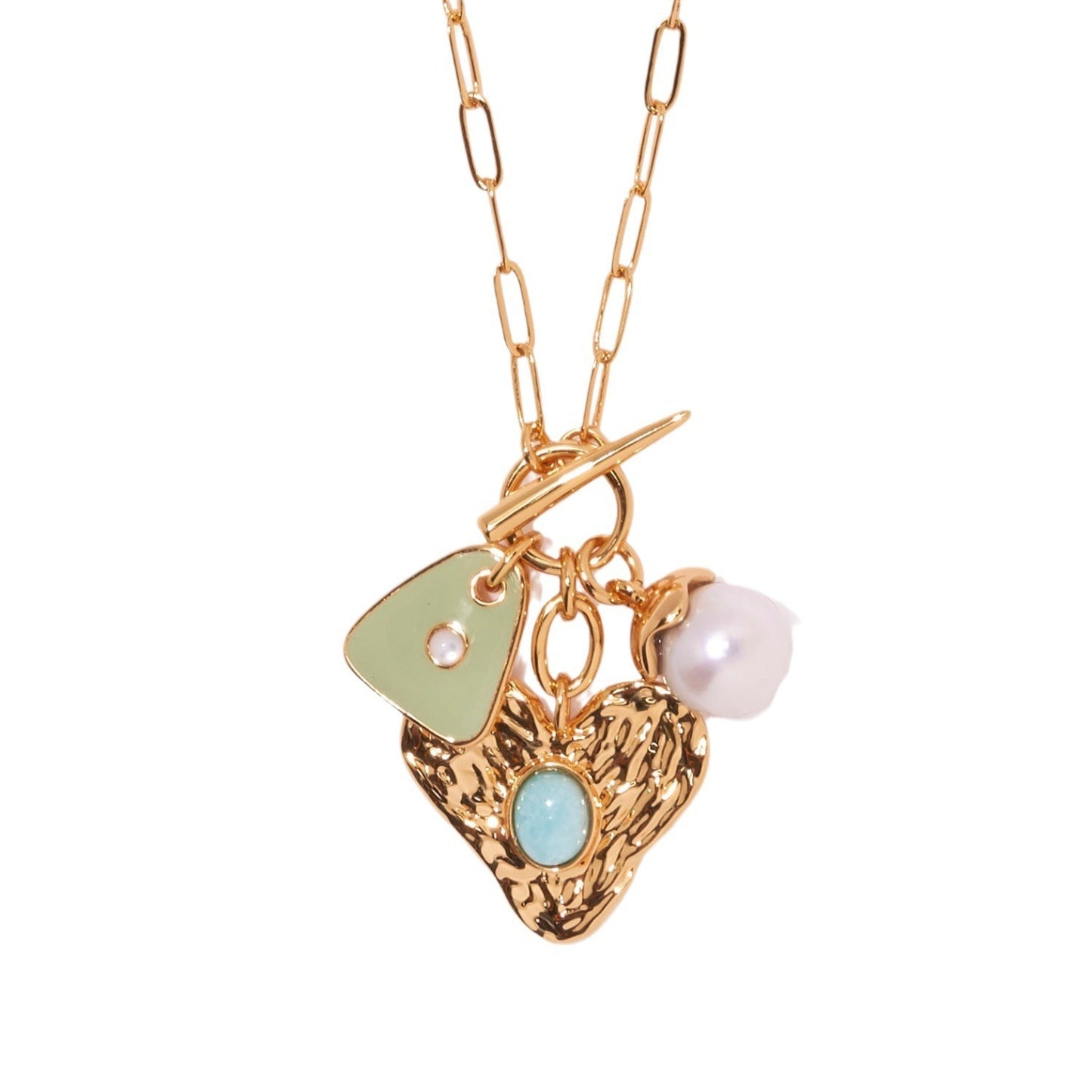 Collier multi-pendentif aux couleurs européennes