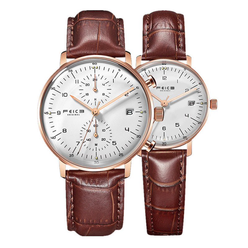 Montre à ceinture étanche simple à la mode pour hommes et femmes