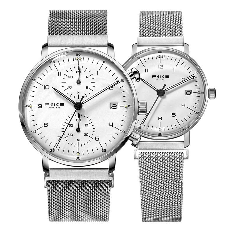 Montre à ceinture étanche simple à la mode pour hommes et femmes
