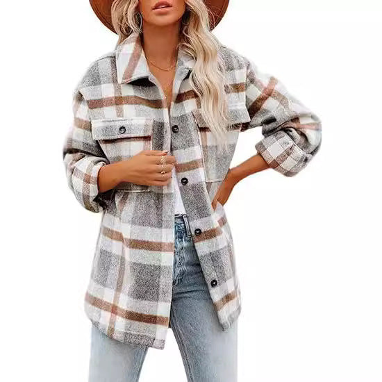 Veste pour femmes à motif écossais