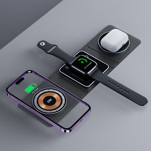 Station de chargement sans fil pliable magnétique 3 en 1 est parfaite pour votre iPhone