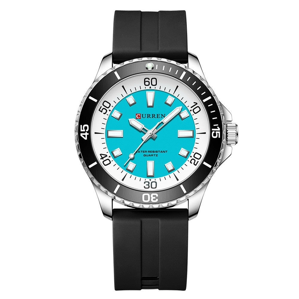 Montre à quartz simple à grand cadran pour hommes
